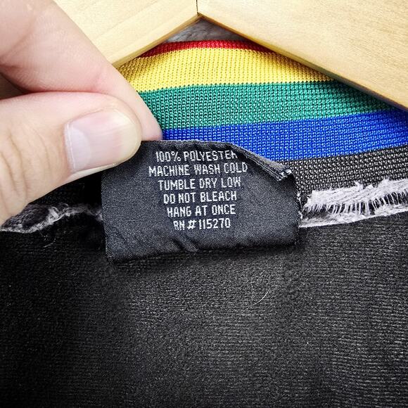 Vintage Dido Apparel Track Jacket Mens XXL Skulls Swords Rhinestone Crown Y2K - Picture 7 of 12